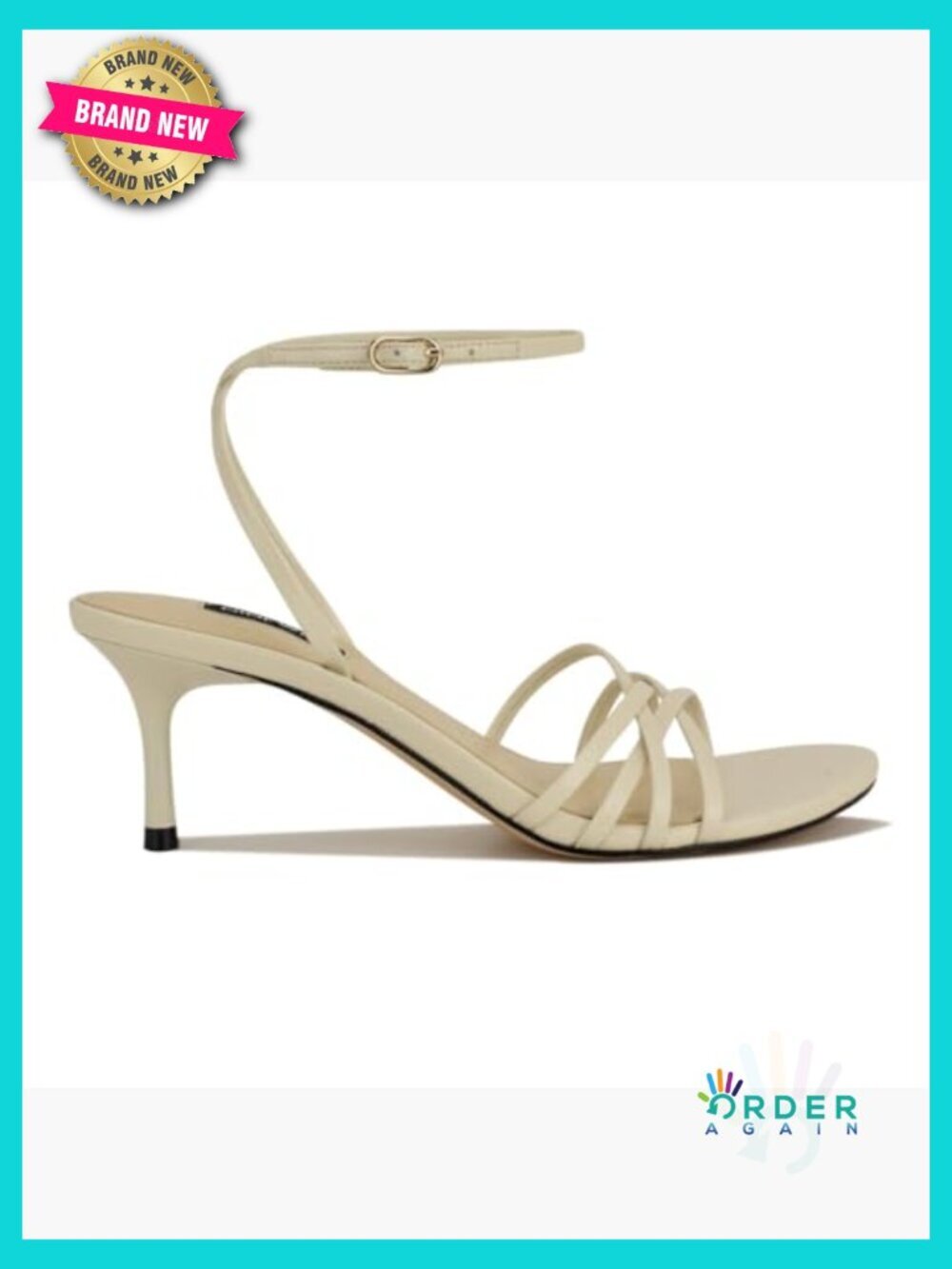 Strappy Kitten Heel Dress Sandals Adjustable Ankle Strap Open Toe - Picture 5 of 6